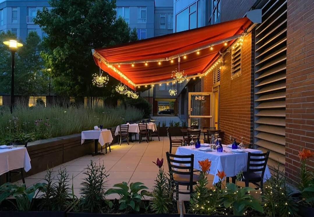Patio at one of our dinner events